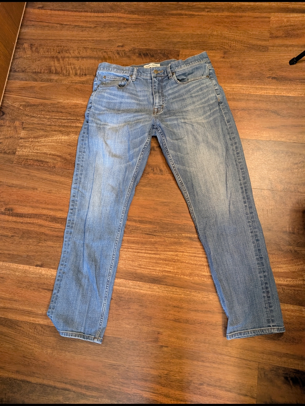 Light Wash Straight Leg Jeans